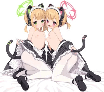 メイドミドモモお胸キッス
