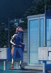 夜の電話ボックスで