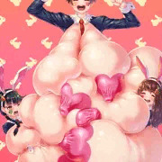 以前年賀絵用に描いたオリジナル母娘3人逆バニーイラスト