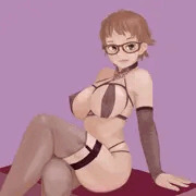 ベリショ巨乳眼鏡お姉さん