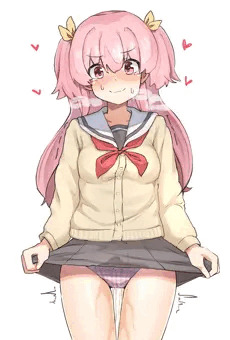 桃井愛莉ちゃんのたくし上げおもらし