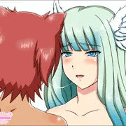 【バーチャルドール】キス（レズ・獣耳・天使・褐色肌）