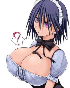 そこにいるだけでエロ過ぎて視界に入れるだけで勃起してしまうので目を合わせられないご主人様を不審がる発育のいいメイドさん（15）