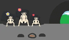 洞窟暮らし