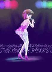 後ろから覗き見られる歌い手さん