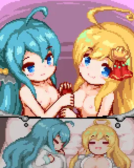 イソギクちゃんとグロリオサちゃんの夢オチちっぱいズリ