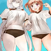 体操着ブルマ姿のリラさんロミィさんコンビ