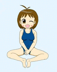 スク水と裸体絵