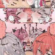 がぶっくの四人のおくちでにゅるにゅる吐精絵