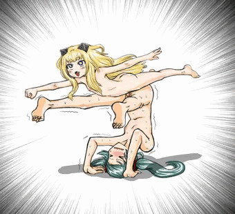ミクさんとシユちゃんがアクロバット
