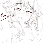 オイルマッサージを受ける玉藻ちゃん　線画