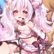 【差分4枚】ステージから逃げられないラフィーちゃん、、、🎤💖