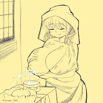 母乳を注ぐ女