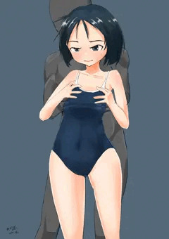 スク水胸揉み直ちゃん