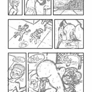 漫画「水泳部男女が裸でプールに入る話」２５ページ（下描き）