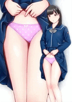 制服たくしあげ
