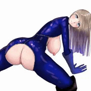 ラバー従者シェリー(ふたなりナースレズ娘）