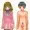 着衣の女の子と裸の男の子