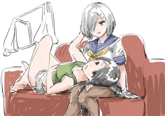 浜風と女性提督