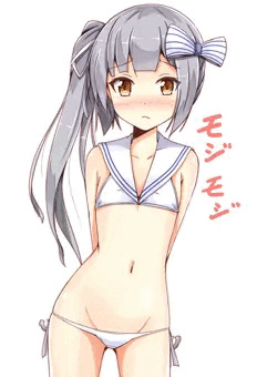 例のエロかわ水着を着せられた霞ちゃん