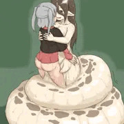 蛞蝓娘と女の子