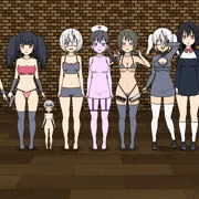 同人GameFimaleCharacters(黒い染み作) みんなの着せ替え2製
