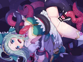 触手に捕まる魔法少女パステル