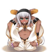 銀髪褐色メスガキギザ歯貧乳ロリダークエルフ