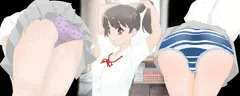今日の彼女のパンツはどっちでshow