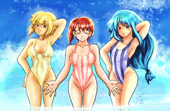 ストライプ水着✖️カラーズ①
