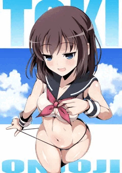 セーラー水着の園城寺怜さん