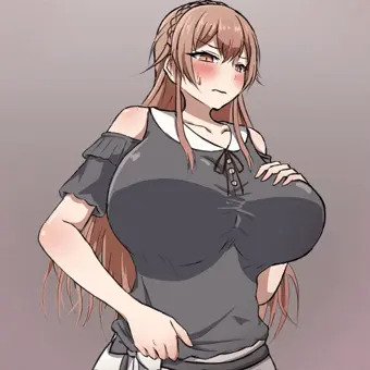渋々おっぱいを見せてくれるfrn