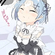 レムのおでこに欲望をぶちまけた