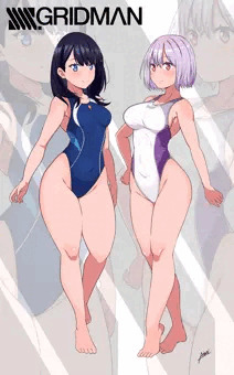 六花＆アカネ×競泳水着