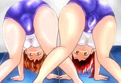 霧と清のブルマ姿④