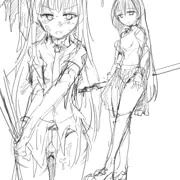 [落書き]黒髪ロングJK退魔剣士モノ　本編外