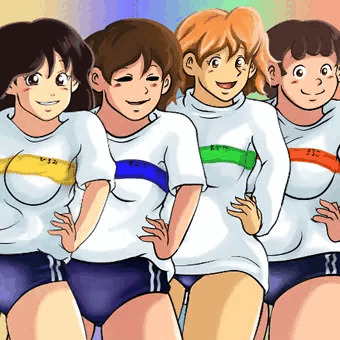 ４人のブルマ姿
