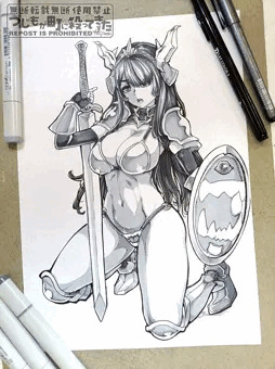 うちのこ紫村さんでビキニアーマー