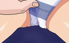 縞パンをいじる①