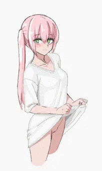 すそをめくる