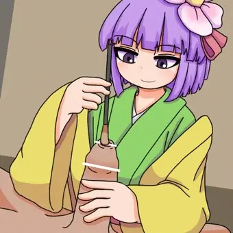 【GIF】阿求筆責め