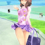 ボディペイント登校菫子ちゃん