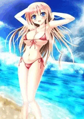 赤ビキニ