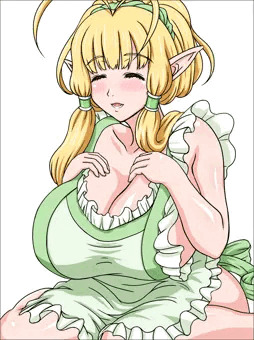【バーチャルドール】裸エプロンのエルフ
