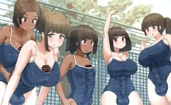 ふたなり娘だけが通う学校の水泳授業風景…