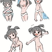 今月描いた太鼓の達人の太鼓ガールと落書き