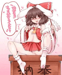 巫女バイトてゐちゃん参拝客を誘惑する