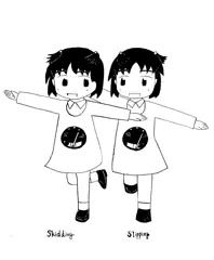 外滑旋回ちゃんと内滑旋回ちゃん