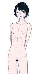 ショートカット貧乳