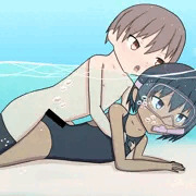 水中寝バック